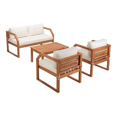 Dren 4pc Living Set - Natural/Beige - Safavieh