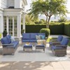 Buenhomino Outdoor Patio All-Weather Wicker Furniture Set - 2 of 4