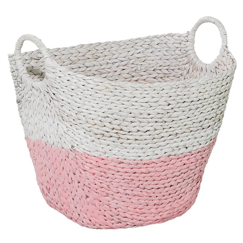 CosmoLiving by Cosmopolitan 19&#34; x 22&#34; x 17&#34; Water Hyacinth Contemporary Storage Basket White, 2 of 5