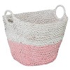 CosmoLiving by Cosmopolitan 19" x 22" x 17" Water Hyacinth Contemporary Storage Basket White - image 2 of 4