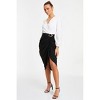 QUIZ Women's Two Toned Wrap Ruched Midi Dress - 3 of 4