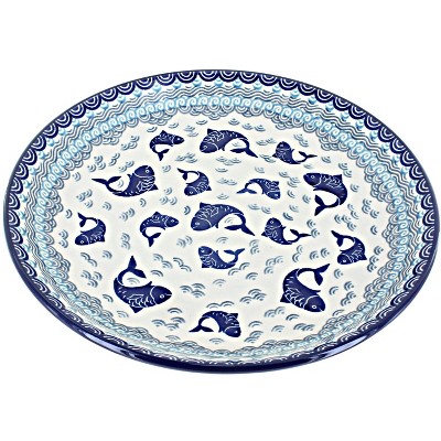 Blue Rose Polish Pottery Ceramika Artystyczna Dinner Plate
