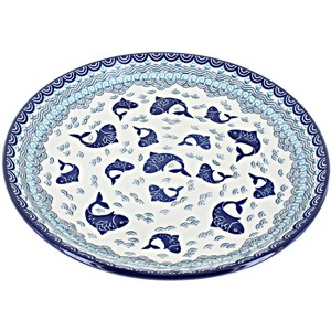 Blue Rose Polish Pottery Ceramika Artystyczna Dinner Plate - 1 of 2