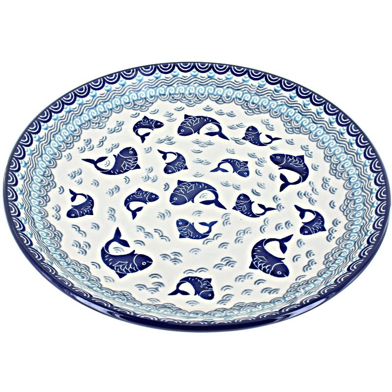 Blue Rose Polish Pottery Ceramika Artystyczna Dinner Plate, 1 of 2
