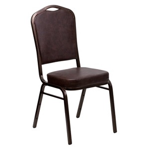 Emma and Oliver Crown Back Stacking Banquet Dining Chair - 1 of 4