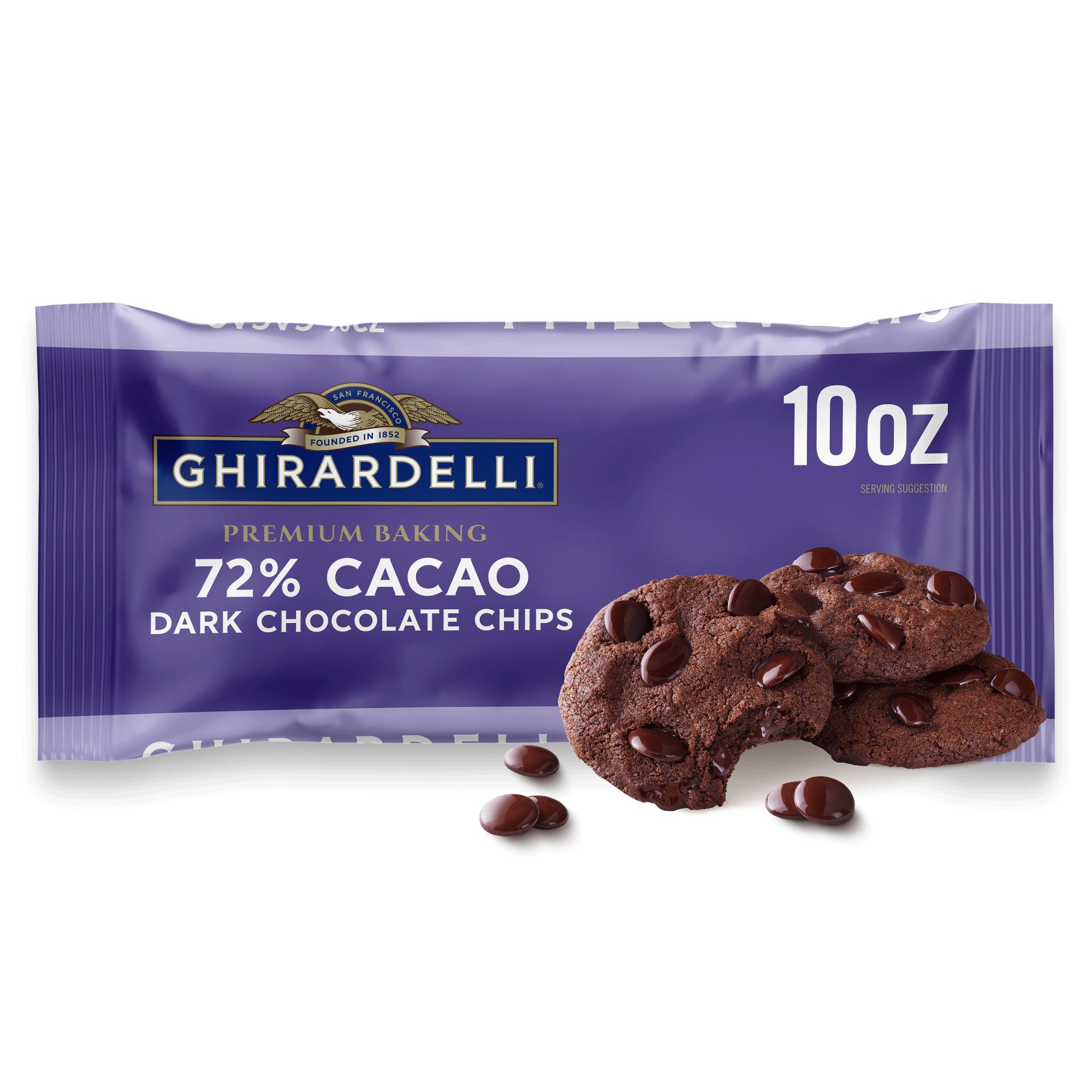 GHIRARDELLI Premium Baking 72% Cacao Dark Chocolate Chips - 10oz