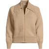 Lands' End Women's Drifter Large Collar Zip Front Cardigan Sweater - 3 of 4