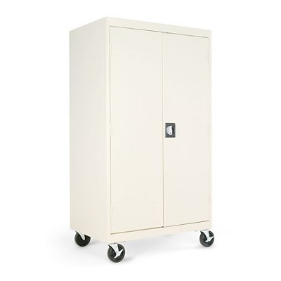 Putty Steel 66" Tall Storage Cabinet with Adjustable Shelves