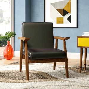 Archduke Faux Leather Accent Chair - Manhattan Comfort - 1 of 4