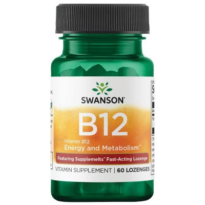 Swanson Vitamin B12 Supplemelts 5,000 mcg 60 Lozenges.