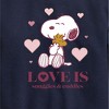 Boys' - Peanuts - Love Is Snuggles And Cuddles Graphic Long Sleeve Fleece Sweatshirt - 2 of 4