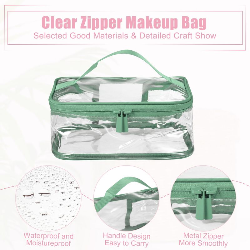 Unique Bargains PVC Zipper Makeup Bags and Organizers 2 Pcs, 4 of 7