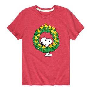 Boys' - Peanuts - Holiday Short Sleeve Graphic T-Shirt - 1 of 4