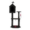 FURNIinspire Pet Tower Multi-Level Cat Tree Tower Halloween Cat House with Scratching Posts Hanging Toy, Cat Furniture, Black, 23.4"*23.4"*54.6" - 2 of 4