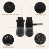 Unique Bargains Pet Socks with Reflective Adjustable Tapes for Dog Black Dark Gray 4 Pcs - 2 of 4
