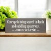 Slickblue Western Style Courage Quote Sign, 3.5x10 Rustic Pine Wall Décor, Multiple Colors - 2 of 3