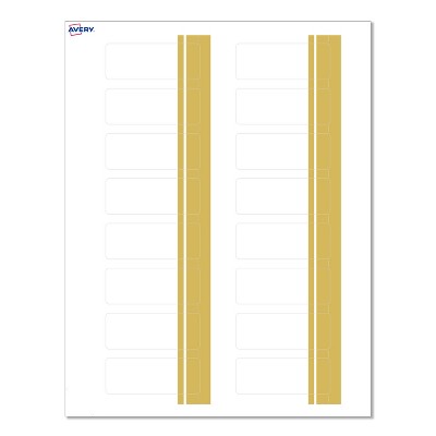 Avery Labels, 1" x 2-5/8", Matte White, Double-Dipped Gold Edge, 160ct