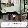 Kids Twin Size Metal Bed Frame with Butterfly Headboard Underbed Storage No Box Spring Needed - 4 of 4