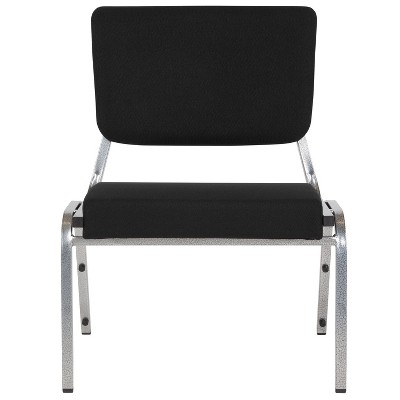 Hercules 1000 lb. Rated Black Fabric Stackable Reception Chair