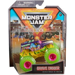 Monster Jam 2024 Grave Digger 1:64 Diecast Truck, Series 35 Street Treats Official Collectible Monster Truck Toy, Ages 3+ - 1 of 4