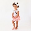 Posh Peanut® Vintage Pink Rose Ruffled Tulle Tiered Bodysuit Dress - 3 of 4