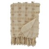 Saro Lifestyle Fringe Striped Throw, 50x60 inches, Beige - 2 of 4