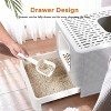 Artloge Jumbo 2 In 1 Enclosed Self Cleaning Cat Litter Box Kitten Tray Toilet Cabinet with Litter Scoop & Cushion Mat for Kittens Furniture - 3 of 4