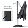 PURPLE LEAF 10x10 Ft Cantilever Umbrella Square Outdoor Patio Umbrella with 360 Rotation Adjustable Garden Pool Umbrella With Base - 3 of 4