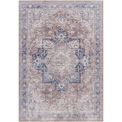 Mark & Day Worthville 6'7"x9' Rectangle Washable Woven Indoor Area Rugs Taupe: Stain-Resistant, Low Pile, Traditional Style