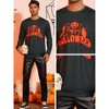 TATT 21 Men's Halloween Long Sleeves Pumpkin Printed Christmas Halloween Pullover Sweatshirt - 4 of 4