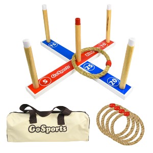 GoSports Premium Wooden Ring Toss Game with Carrying Case - 5pc - 1 of 4