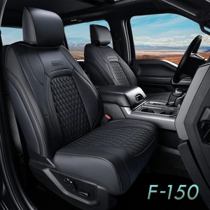 Fit 2015-2023 F150, 2017-2023 F250 F350 Coverado Crew Cab Custom Seat Covers Front and Back Full Set Waterproof Faux Leather - 1 of 4