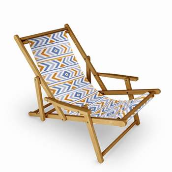 Avenie Boho Horizon Sling Chair - Blue - Deny Designs