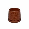 SpassWay 8" Dia Outdoor Indoor Ceramic Planter Pot Decorative Planter with Drainage Hole Patio Flower Pot - 3 of 4