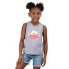 The Juniper Shop Summer Vibes Daisy Toddler Tank - 5/6T - Heather Grey - 3 of 4