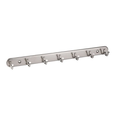 Unique Bargains Aluminum Wall Mounted Coat Hat Towel Clothes Robe Hooks and  Hangers Silver Tone 1 Pc