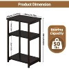 GOCAPTAIN 3 Tier End Table with Storage, Side Table Sofa Couch Table, Night Stand Storage Shelf with Durable Metal Frame for Living Room, Bedroom - 3 of 4