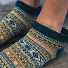 Warm Woolen Block Knitting Ankle Socks - Men's Sizes, Adult Large from the Sock Panda - 2 of 3