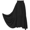 Maxi Skirts for Women High Waist Vintage Skirt Tiered Long Skirt with Pockets Flowy High Low Hemline Skirts - 3 of 4