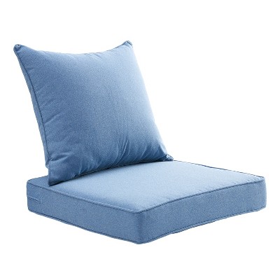 ARTPLAN Indoor/Outdoor All Weather Chair Cushions Set Deep Seat Back Pillows Outdoor Cushions for Patio Furniture