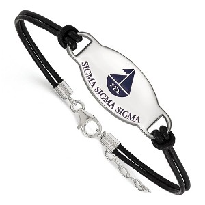 Black Bow Jewelry Sterling Silver Sigma Sigma Sigma Greek Life Strand Bracelet 7 Inch - 1 of 2