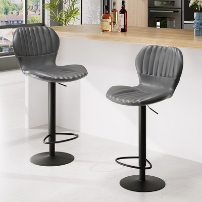 4Pcs Adjustable Bar Stools, Modern Swivel Bar Chairs With High Backrest, Easy Assembly, for Dining Room, Kitchen Counter Bar