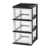 IRIS USA Medium 3 Drawer Cart with Organizer Top, Black - 4 of 4