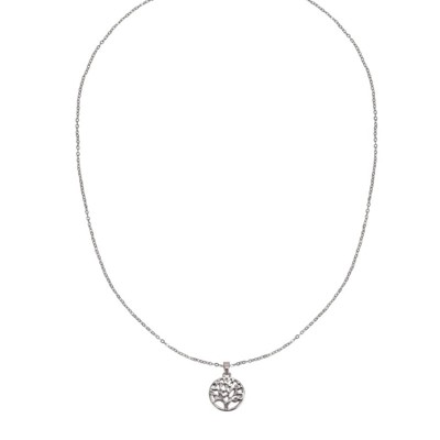 Women's Silver Metal Pendant Necklace