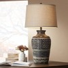 John Timberland Miguel Rustic Table Lamp Southwest 32" Tall Earth Tone Linen Drum Shade for Bedroom Living Room Bedside Nightstand Office Kids House - 2 of 4