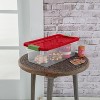 6qt Clear Latching Storage Box with Red Lid - Brightroom™ - image 4 of 4