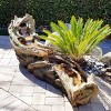 26" Tiered Wood River Stream Fountain with LED Lights Gray/White - Alpine Corporation: Indoor/Outdoor Decor, No Assembly Required - 2 of 4
