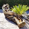 26" Tiered Wood River Stream Fountain with LED Lights Gray/White - Alpine Corporation: Indoor/Outdoor Decor, No Assembly Required - image 2 of 4