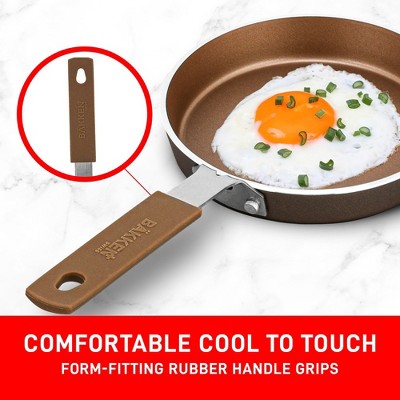 Golden Copper Cast Iron Mini Nonstick Skillet Set