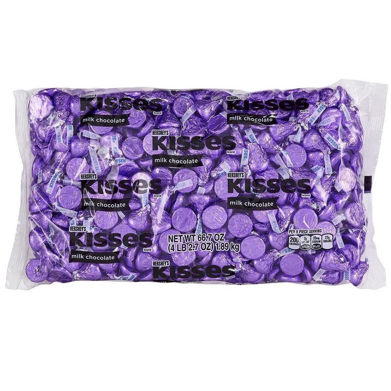 Purple Hershey's Kisses Candy Milk Chocolates, 1 of 4
